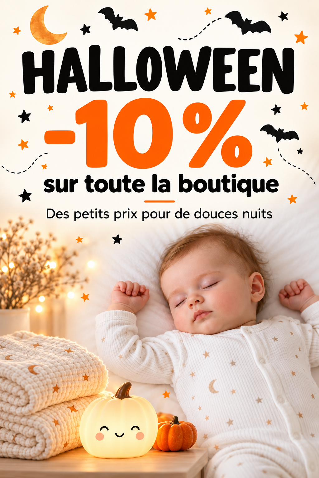 Bébé dort solde Halloween pour mobile