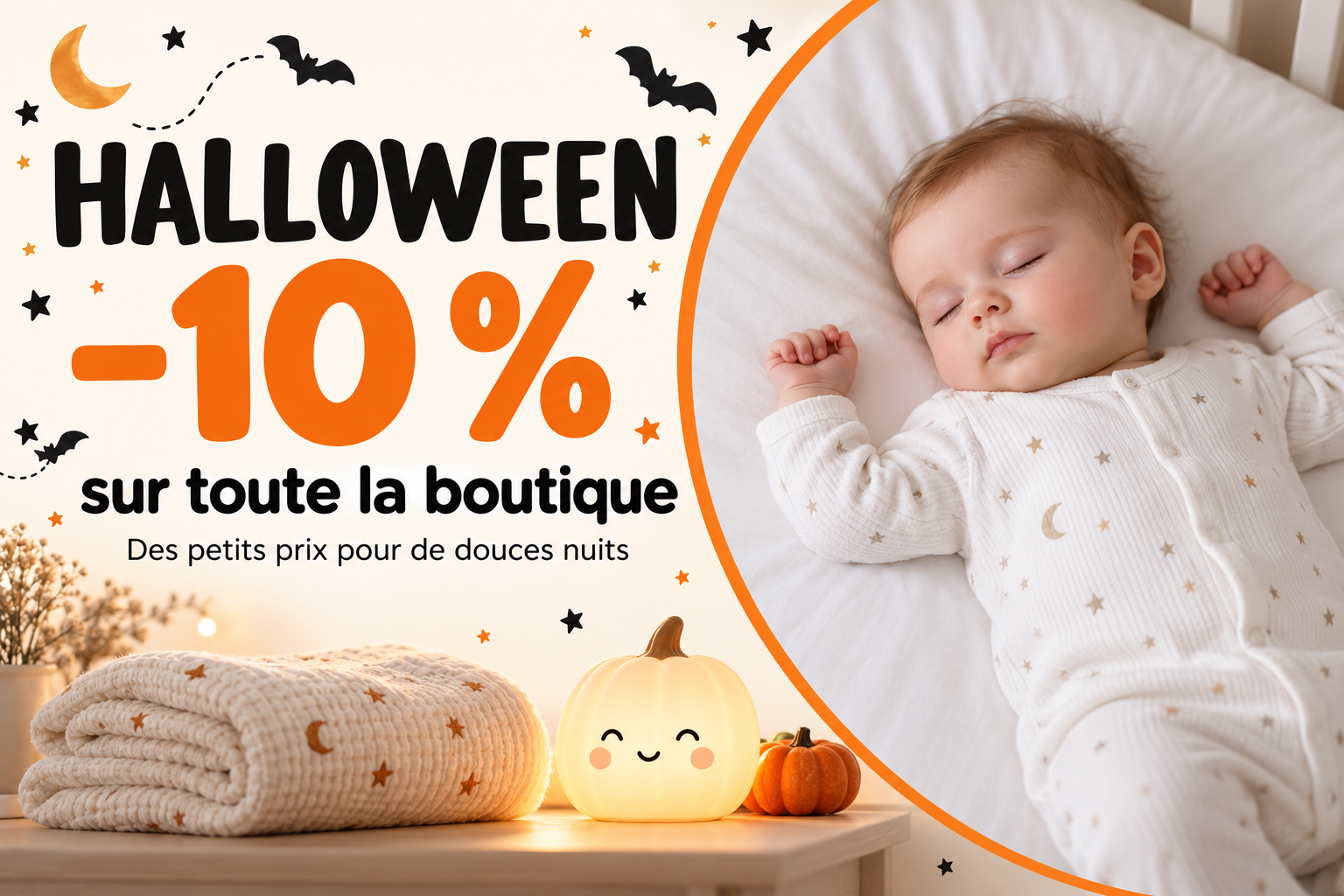 Bébé dort solde Halloween