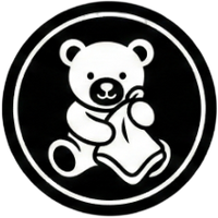favicon bébé doudou noir et blanc