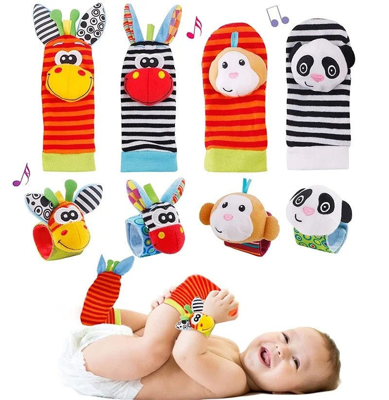 Hochet bébé - Ensemble de 4 pièces Girafe | RATTLE™ - Bebe Doudou