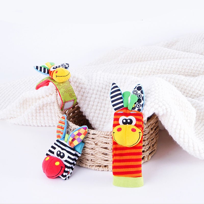 Hochet bébé - Ensemble de 4 pièces Girafe | RATTLE™ - Bebe Doudou