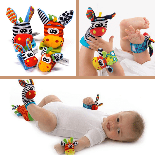 Hochet bébé - Ensemble de 4 pièces Girafe | RATTLE™ - Bebe Doudou