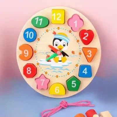 Jouet Montessori Bois - WoodenToys™ - Horloge - Bebe Doudou