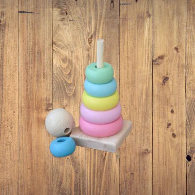 Jouet Montessori Bois - WoodenToys™ - Tour Macaron - Bebe Doudou