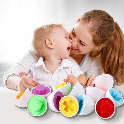 Jouet Oeuf Forme - SmartEggs™ - Oeuf Blanc - Bebe Doudou