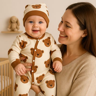 	Pyjama bébé garçon avec maman